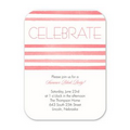 Striped Style - Party Invitation - Rounded Corners